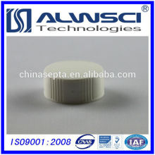 2014 24-400 White PP Cap screw closed top with PTFE silicone septa